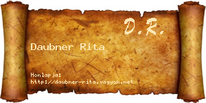 Daubner Rita névjegykártya